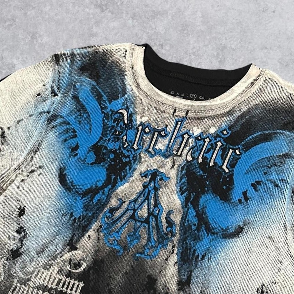 Y2K Skater Grunge Affliction Style Archaic Graphic Long Sleeve